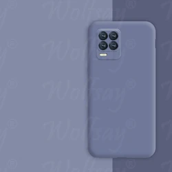 Liquid Silicone Soft Rubber Protective Phone Case - Enhanced Grip & Durability for Realme V15 (LavenderGrey)