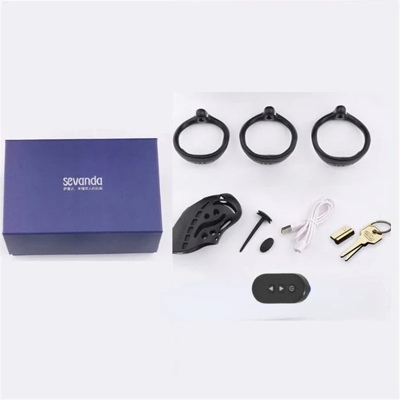 Male Chastity Cage 9 Shock Modes Silent ABS Lightweight Breathable Remote Control IPX6 Waterproof 3 Rings Urethral Plug Sex Toys penis chastity cage,chastity lock sex toy,male female sex toy
