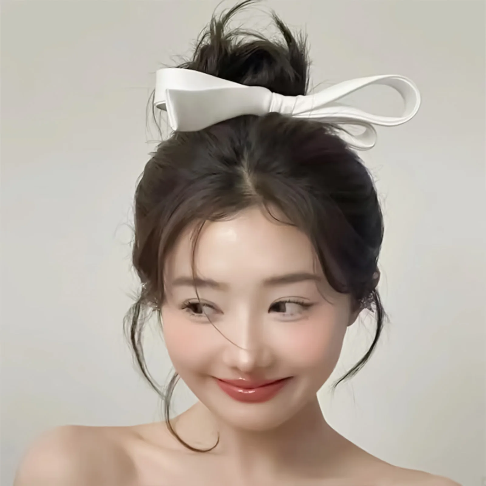 Mode Niedlichen Weißen Bowknot Haarnadel Frauen Haar Clips Elegante Kopfbedeckung Top Clip Braut Hochzeit Haar Schmuck Zubehör – Detail 7