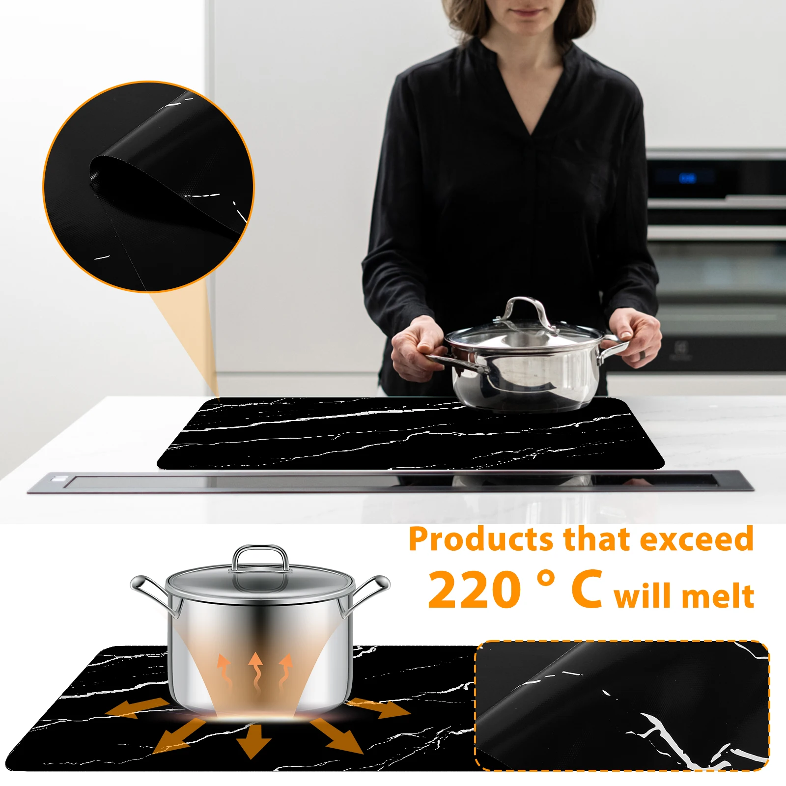 1 pezzo, Copertura in silicone per piano cottura elettrico, Copertura
