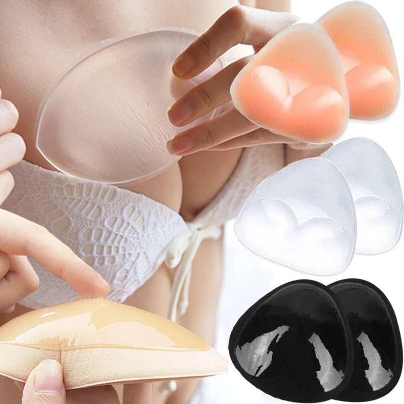 Sticky Bra Chest Push Up Sticky Bra Thicker Sponge Bra Pads Breast Push Up Enhancer Silicone Removeable Inserts Swimsuit Invisible