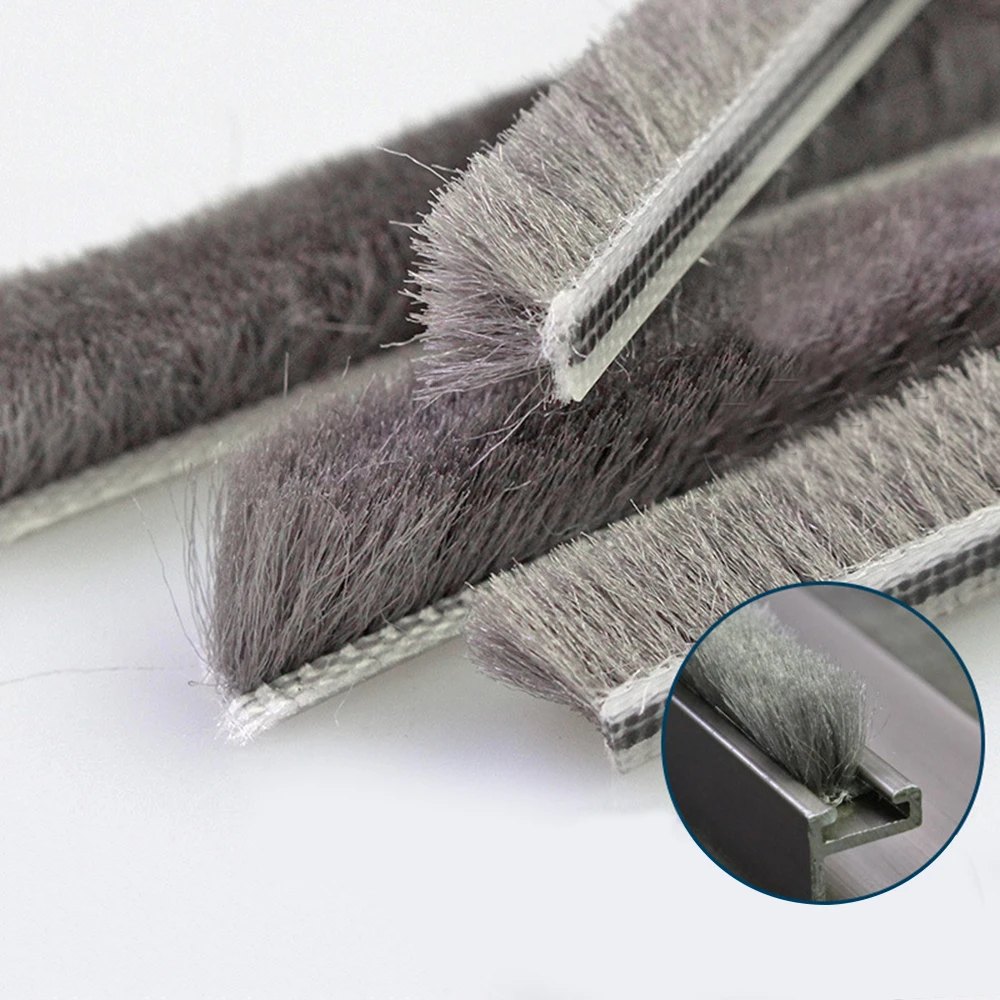 10m Weatherproof Brush Seal Strip - Sound Insulation & Dust-Proof Home Accessory