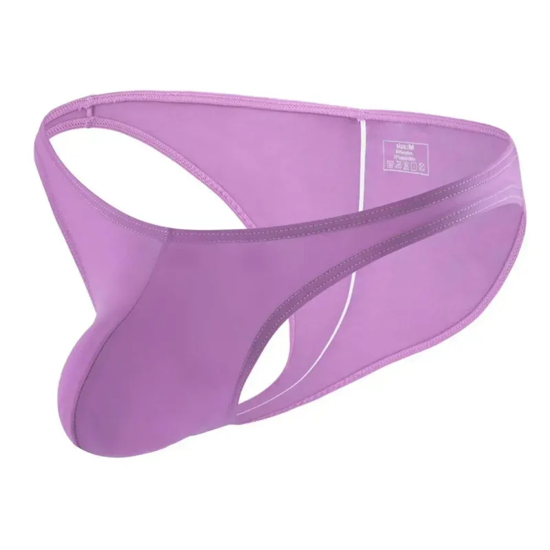 Men's Sexy Underwear Low Waist Ice Silk Men Briefs Translucent Bikini Skinny Breathable Briefs Man Srting Man Underpants