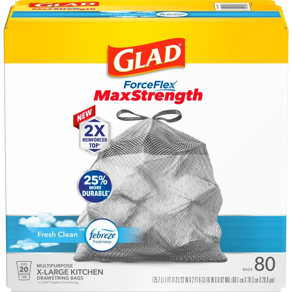 Durable Scented 20 Gallon Leakproof Trash Bags