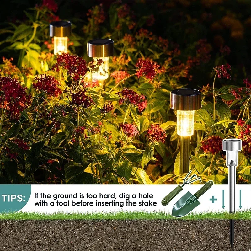 Description Picture 4 of item2024New Solar Outdoor Lights Garden Lamp Solar Powered Waterproof Landscape Path Outdoor for Yard Backyard Lawn Patio Decorative