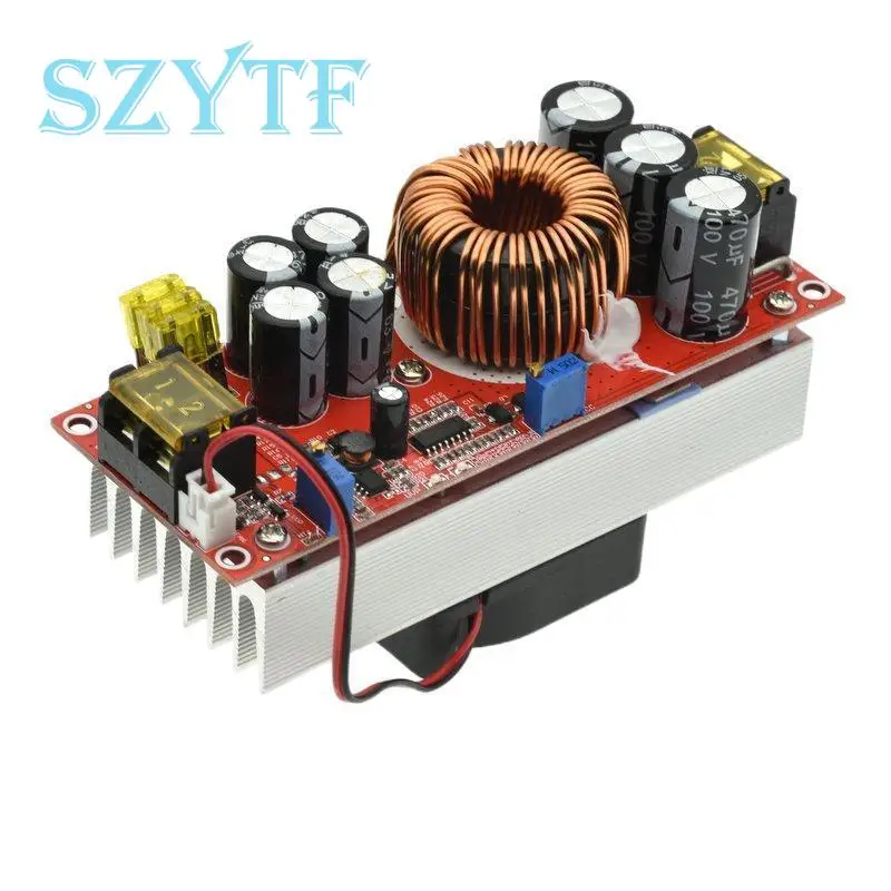 1800 W 40 A DC-DC-Aufwärtswandler, Step-Up-Stromversorgungsmodul 10–60 V auf 12–90 V, Ladegerät mit einstellbarer Spannung