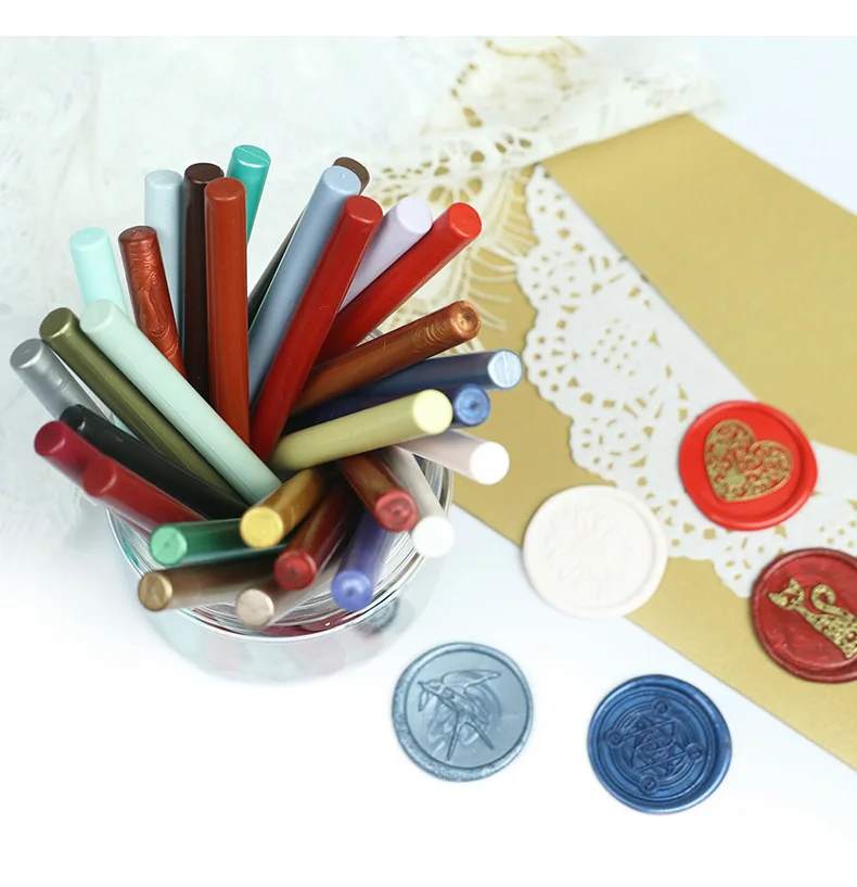 DIY Seal Wax Stamp Set 5PCS Seal Wax Stick Scrapbook Material Wedding Party Lnvitation Decoration Craft Stamp Making Tools wax seal stamp,wax seal stamp set,seal wax,seal wax sticks