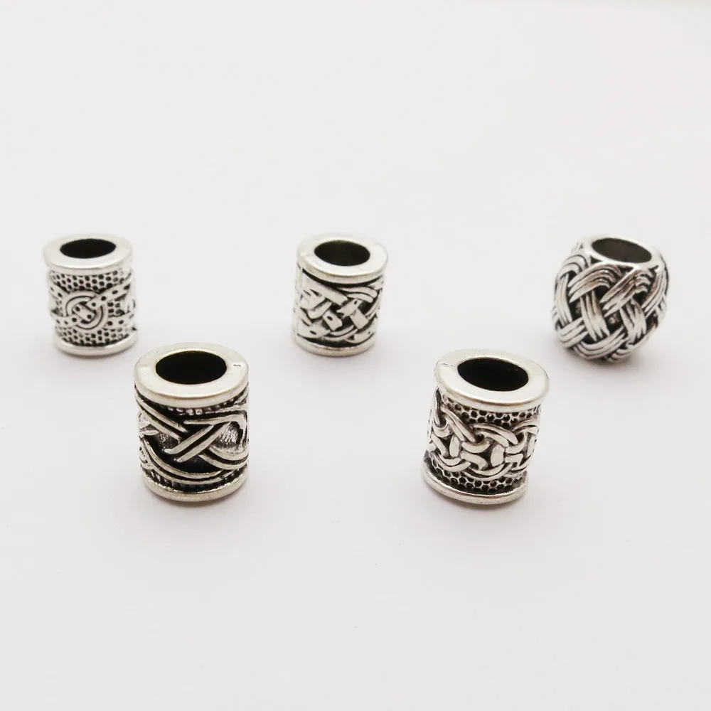 Hair braid accessories Viking beads ancient charm Viking runes 5pcs/pack