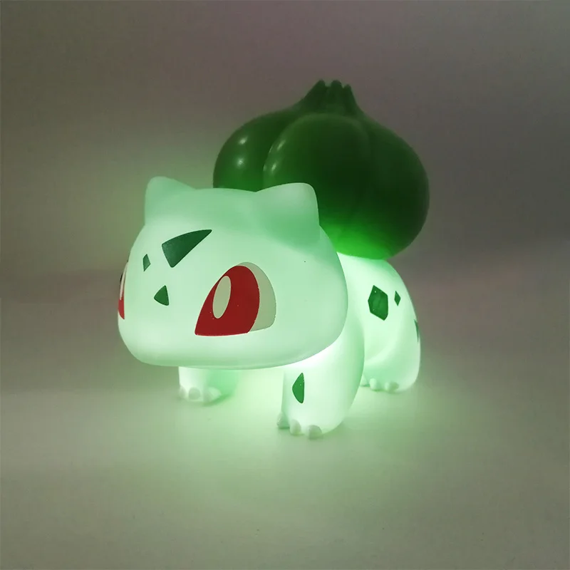 Anime Pokemon Bulbasaur Night Light Glowing Pikachu Bonito Lâmpadas