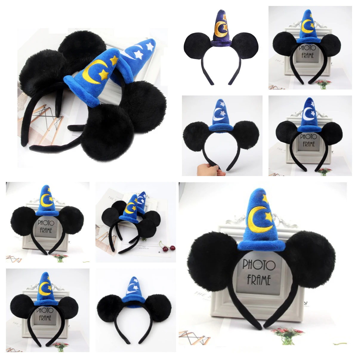 2026 Mickey Mouse Plüsch-Zauberhaus Disney Kopfbedeckung Cosplay Dekoration Weihnachtsfeier Stoff-Haarband Erwachsene Kinder Halloween-Party