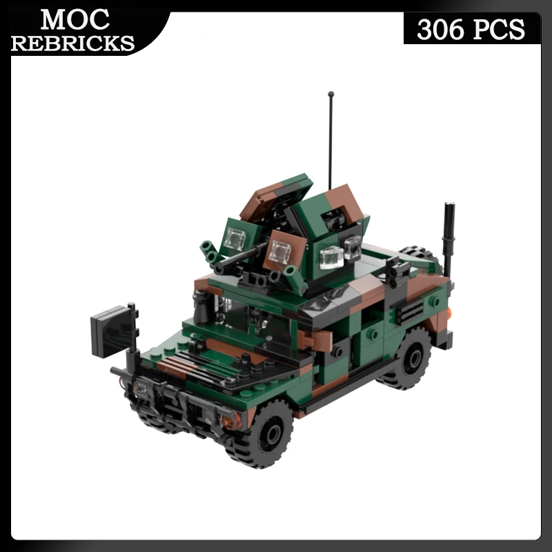 

Военная серия оружия WW2, строительные блоки HMMWV M-1151 MOC, переносчик персонала, обучающая модель «сделай сам», игрушка, кирпич, детские рождественские подарки