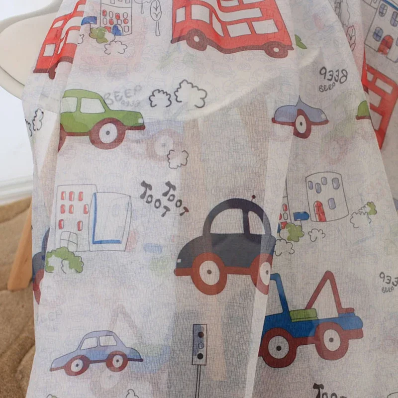 Jealous Cartoon Car curtains window treatments sheer curtains for kids children room living room baby boys 146&C sheer curtains window curtains decor curtains light filtering curtains