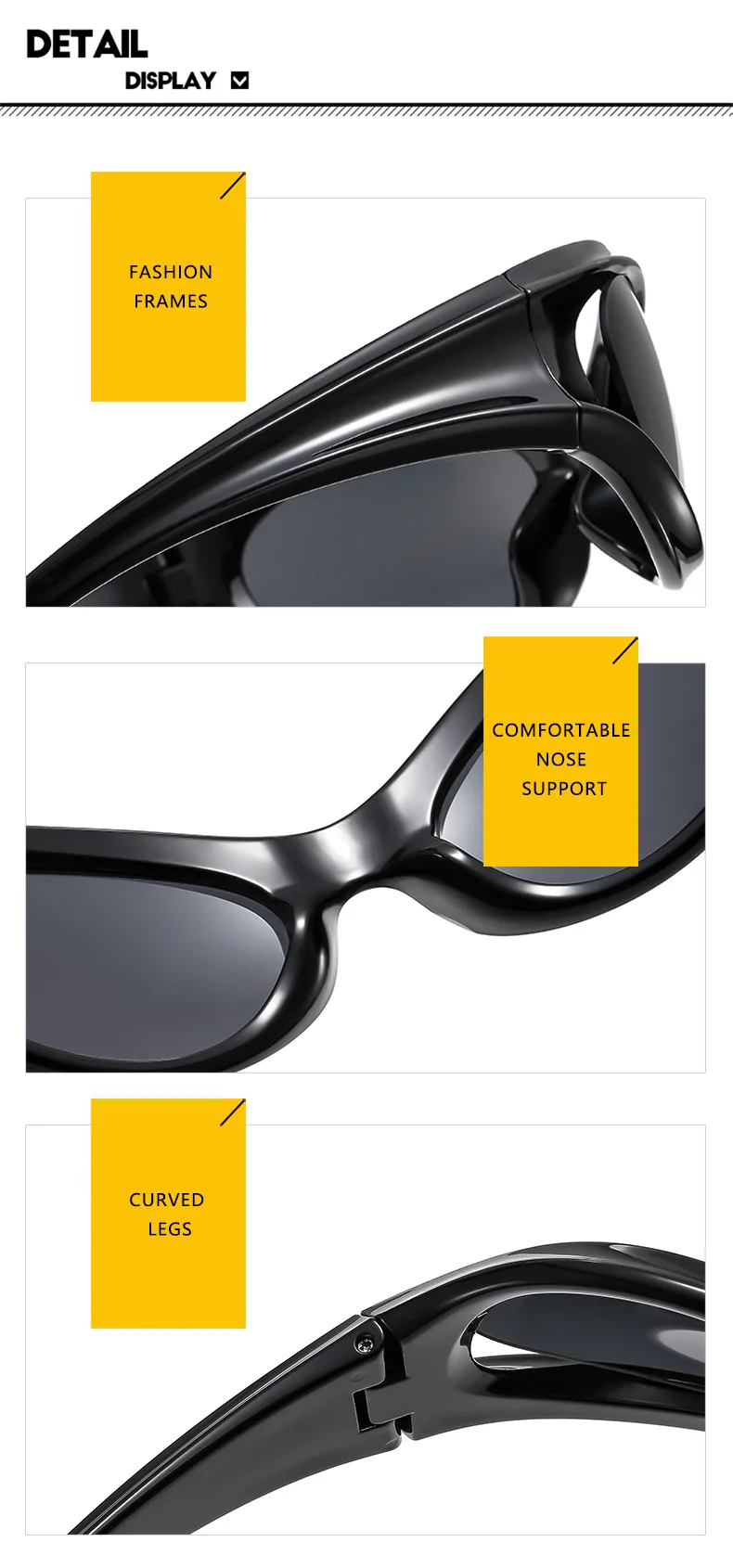 Y2K Punk Sport-Sonnenbrille für Damen Luxusmarken-Designer Sonnenbrillen Herren Mode Vintage Radsport-Brillen UV400 Winddichte Schutzbrillen – Detail 15