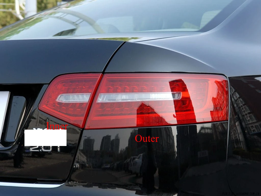 브레이크 라이트 마스크 Audi A6 C6 2009-2011 후면 미등 쉘 테일 램프 커버 용 원래 전등 갓 교체