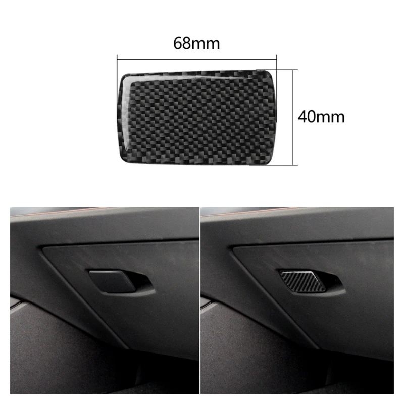 

For BMW 3 Series G20 G28 325li 330d 335 2019-2021 Carbon Fiber Sticker Car Glove box switch button Trim Interior Car Accessories