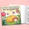 Into Gardens: Bold & Easy Coloring Book Featuring Plants, Flowers, and Cute Animals for Adults and Teens 3