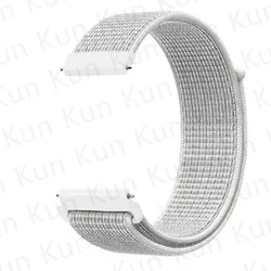 Nylon Loop Sport Strap - 20/22mm Adjustable Wristband for 22mm watch band (20 Summit white)