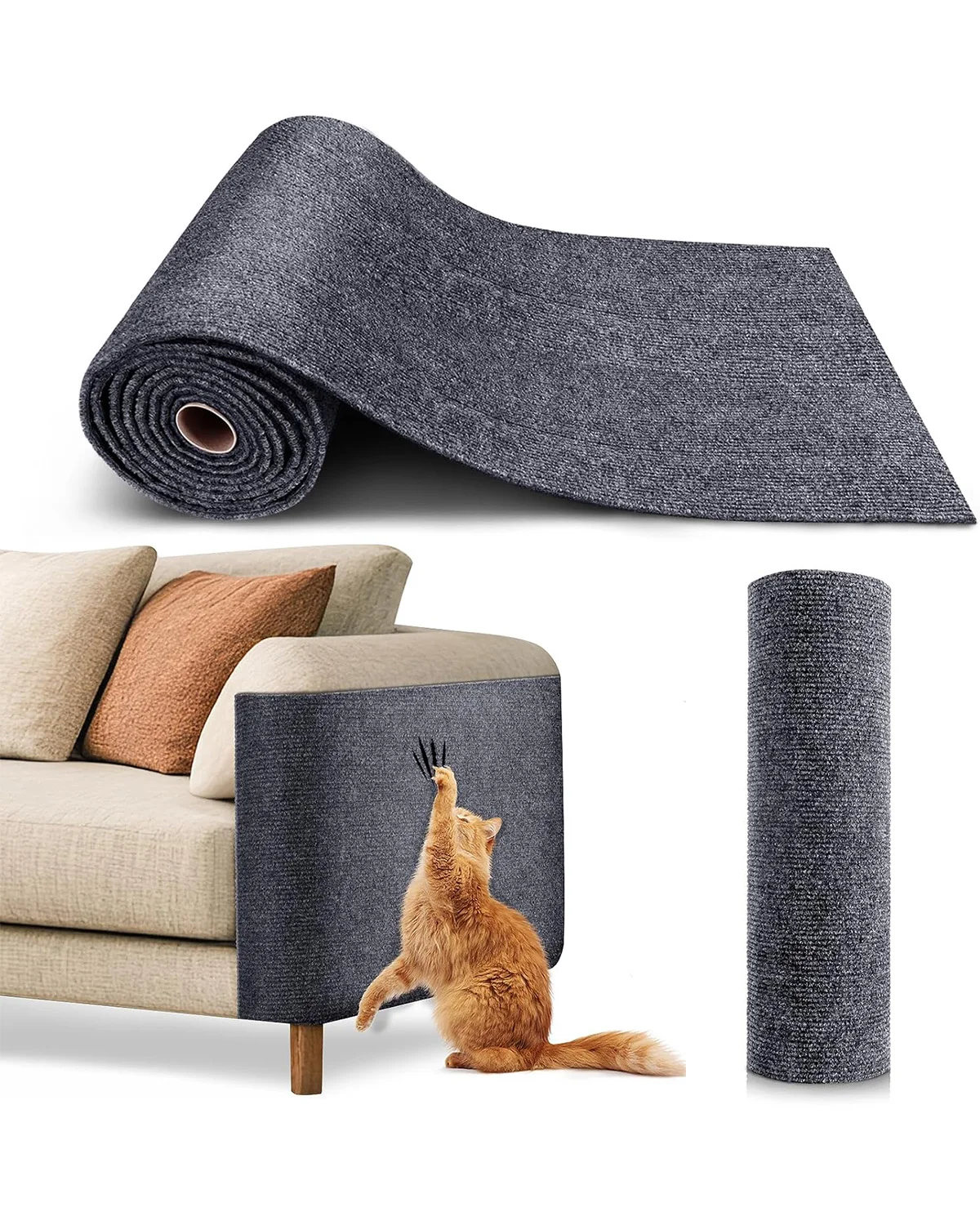 Cat Scratcher Sofa Protector Cats Scratcher Pad Board Protection urniture Trimmable Self-adhesive Carpet DIY Cat Scratch Mat Cat Scratcher Sofa Protector Cats Scratcher Pad Board Protection urniture Trimmable Self-adhesive Carpet DIY Cat Scratch Mat 