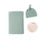 3pcs Set Newborn Baby Muslin Swaddle Blankets Cotton Hat Bedding Baby Receiving Blanket Swaddle Wrap Babies Accessories 5