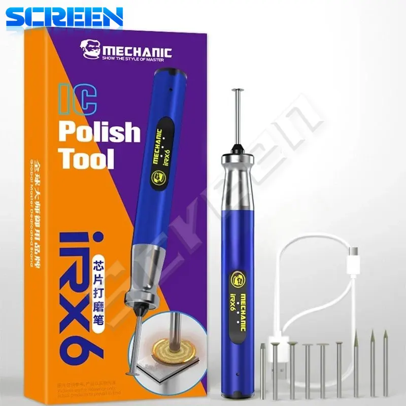 Mini Electric Polishing Pen MECHANIC IRX6 Machine Mini Electric Polishing Pen Motor High-speed and Stabilize Operation strong Power High Concentricity