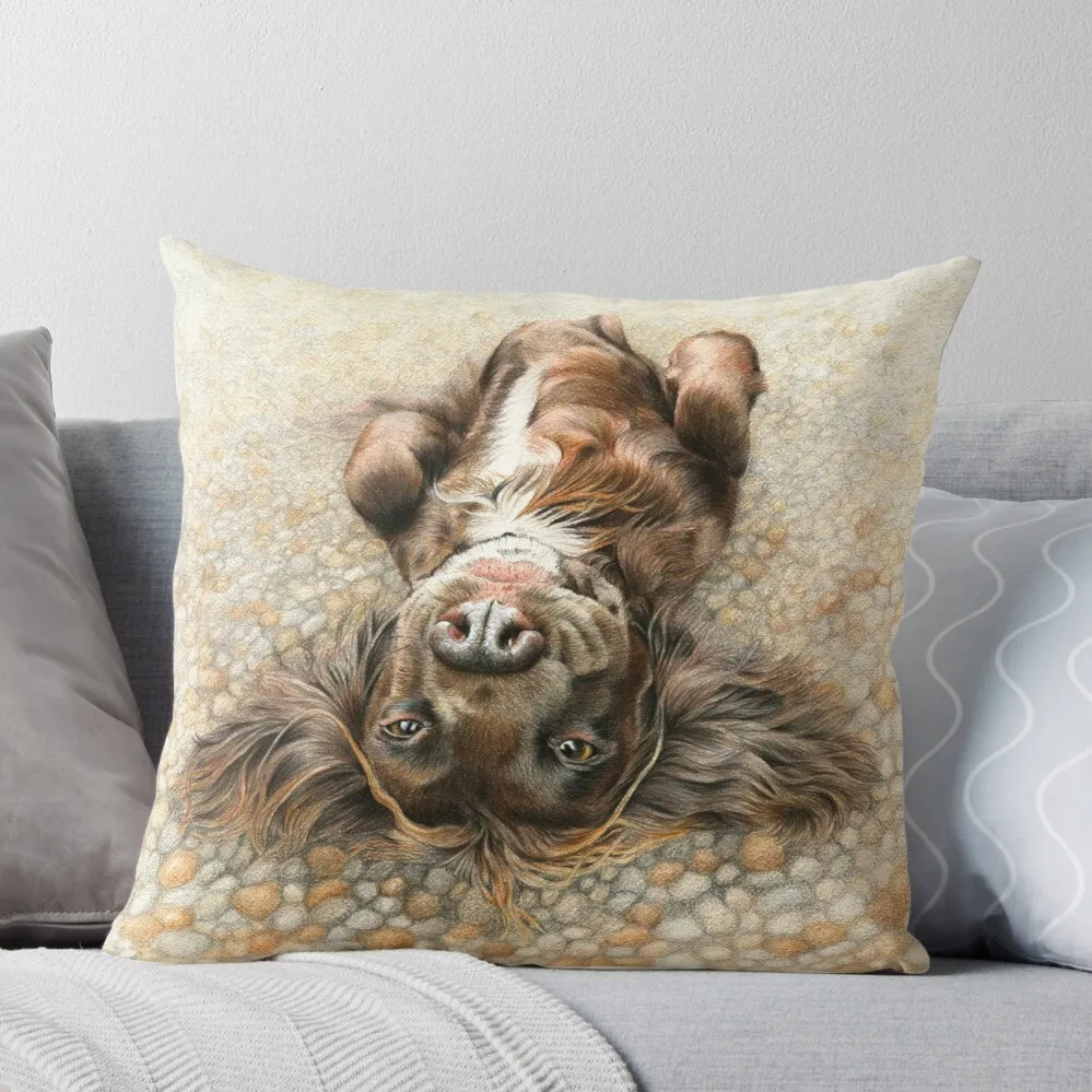 

Chocolate working cocker spaniel Throw Pillow Sofa Pillow Cover anime girl Decorative pillowcase Pillowcases