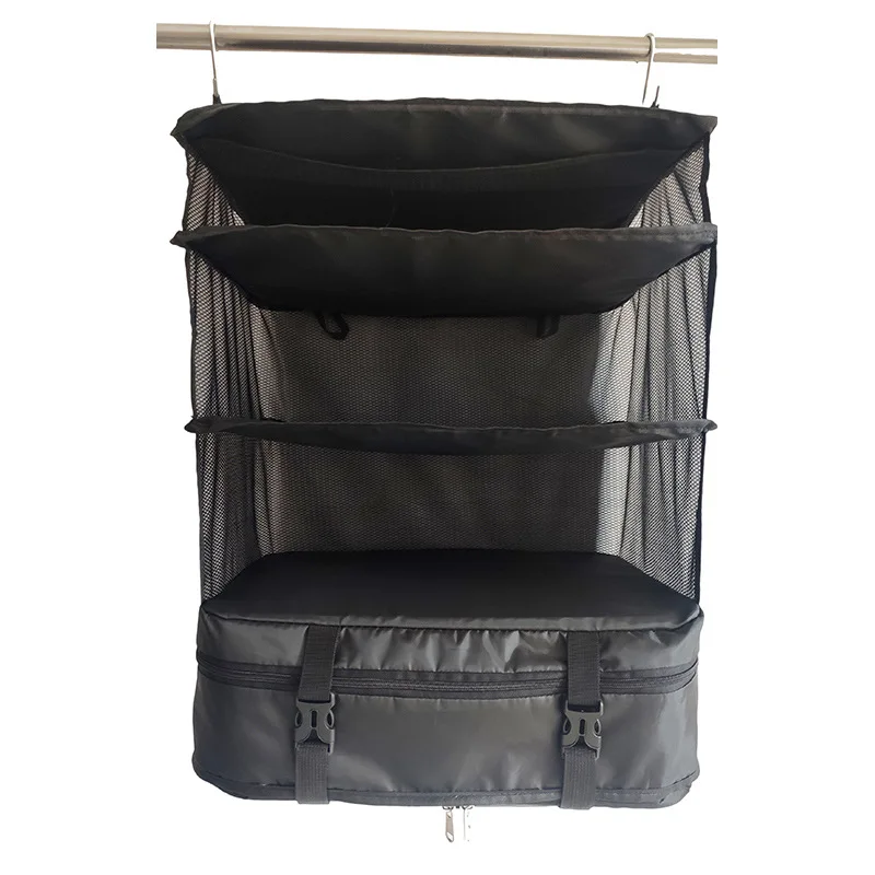 Travel Storage Bag Portable Clothes Hanging Organizers Foldable Hanging Clothing Bag Clothes Storage Rack Holder Suitcase Shelve images - 6