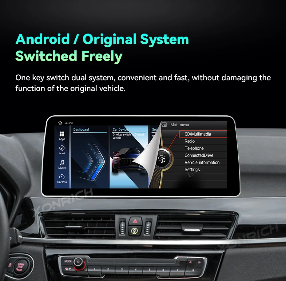 12,3 Zoll Auto-Multimedia-Player für BMW X1 F48 2016-2017 NBT Android 14 Wireless CarPlay Android Auto GPS 4G WiFi DSP Stereo – Detail 26