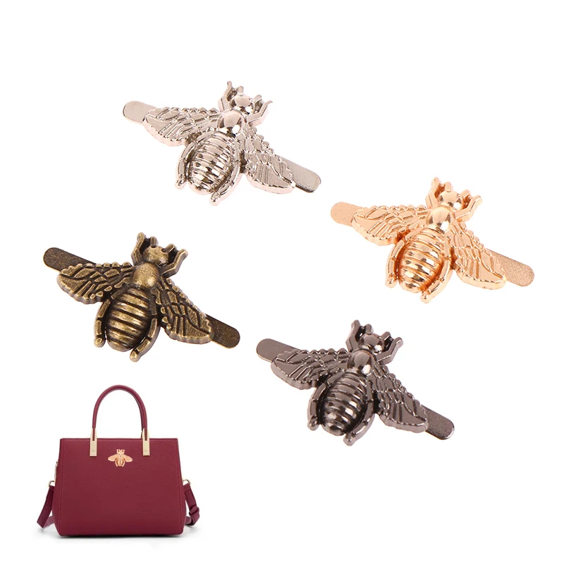 

2PCS Metal Bee Shape Decoration Buckle Bag Clip Clasp Hardware For DIY Leather Craft Bag Handbag Shoe Handmade Accessories Set