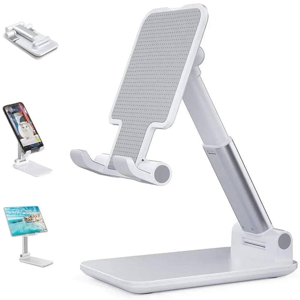 Phone Desk Holder Smart Phone Desktop Tablet Holder Stand Cell Foldable Extend Desk Mobile Phone Support for iPhone iPad Samsung Huawei Xiaomi