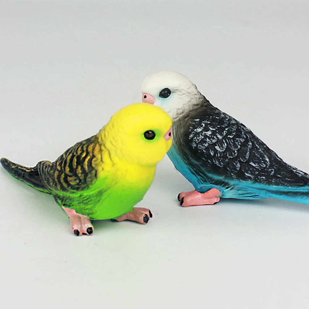 Creative Simulation Parrot Parakeet Miniature Landscape Ornament Animal Model Lawn Figurine Photography Props