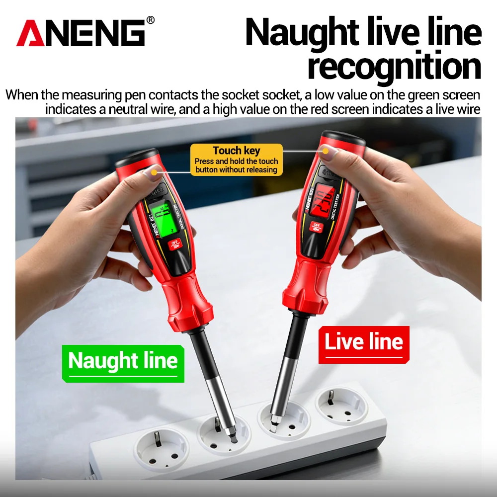 ANENG B21 비접촉식 전압 테스터 펜 AC 30V -1000V 충전식 전압 NCV 전선 감지기 브레이크포인트 탐지기 전기 기술자용 도구