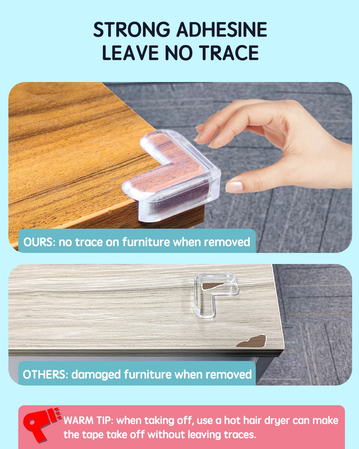 Baby Corner Protectors 16/30Pcs silicone table corner protector table corner protector furniture anti collision strip