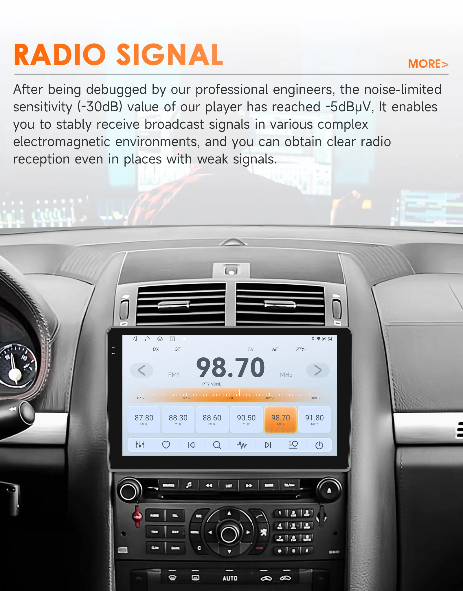 6115 Android Autoradio für Peugeot 407 407CC 2004 - 2011 Autoradio Kabelloses Carplay Android Auto 8-Kern Intelligenter Bildschirm-Player – Detail 19