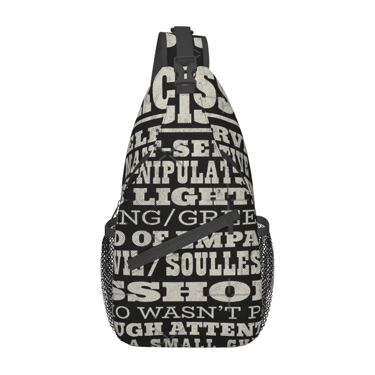 

NARCISSIST - ECRU Chest Bag Fashionable Polyester fabric Out Cross chest bag Customizable