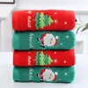 New Xmas Face Towel Christmas Decor Red Santa Claus New Year Gift Home Bathroom Washing Hand Face Towel Cloth Man Woman 1