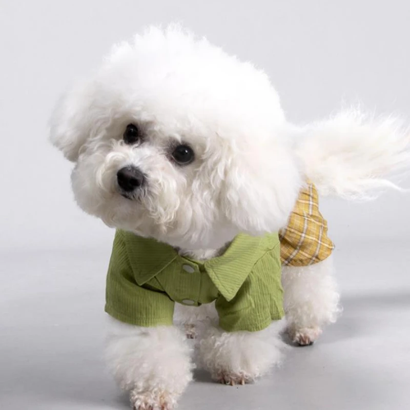 Cute Dog Clothes For Spring Summer Skin-Friendly Lovely Cats Clothing For Ragdoll Blue Dog Kitten Dress ropa para gato