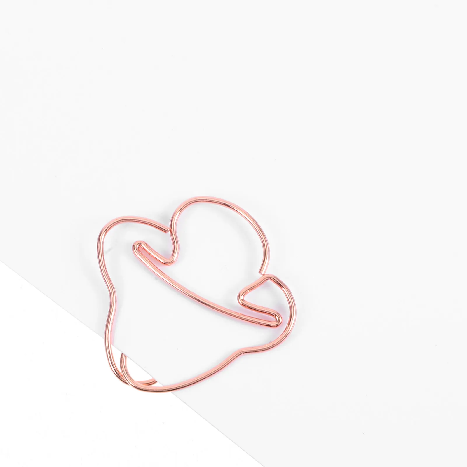 50Pcs 버섯 모양의 금속 종이 클립 골드 마감 장식 사무실 학교 문서 주최자 북마크 사진 홀더 편지지