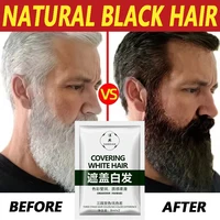 New Herbal Anti-grey Treatment Hair Dye Shampoo White To Black Permanent Repair Natural Color Nourish Scalp Hair Care Products