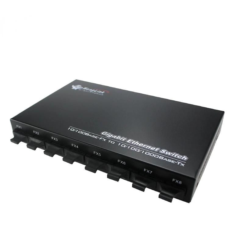 Wanglink Gigabit 1000Base T/SX/LX Ethernet 8 Port fiber 2 RJ45 Single Fiber Single Mode Ethernet Fiber