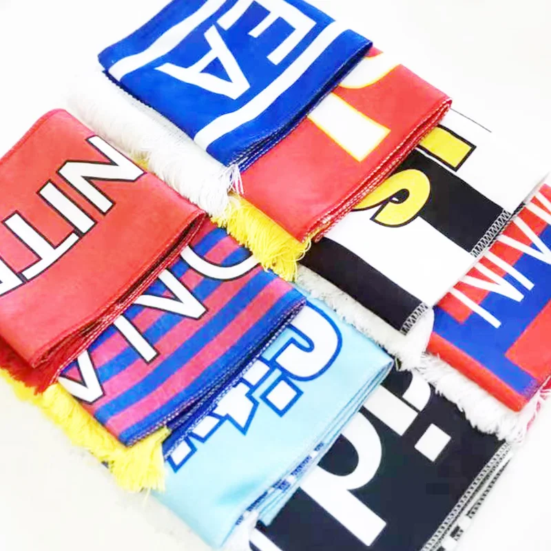 

Worldwide Football Scarf Sports Match Cherring Banner European Soccer Club Game Hand Waving Streamer Fans Neck Decor Scarves