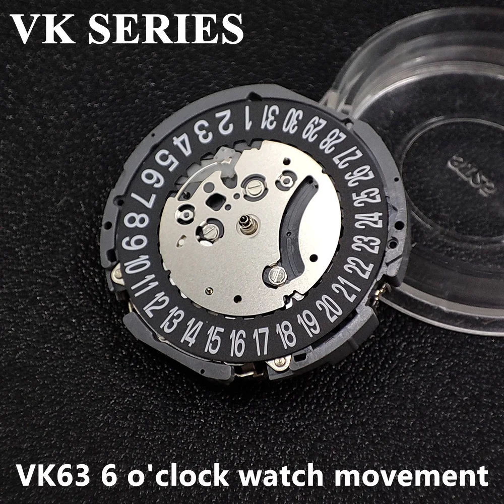 

High Accuracy Quartz Chronograph Watch Wrist Movement Replacement For VK SERIES VK63 6 o'clock position Watch Single Calendar