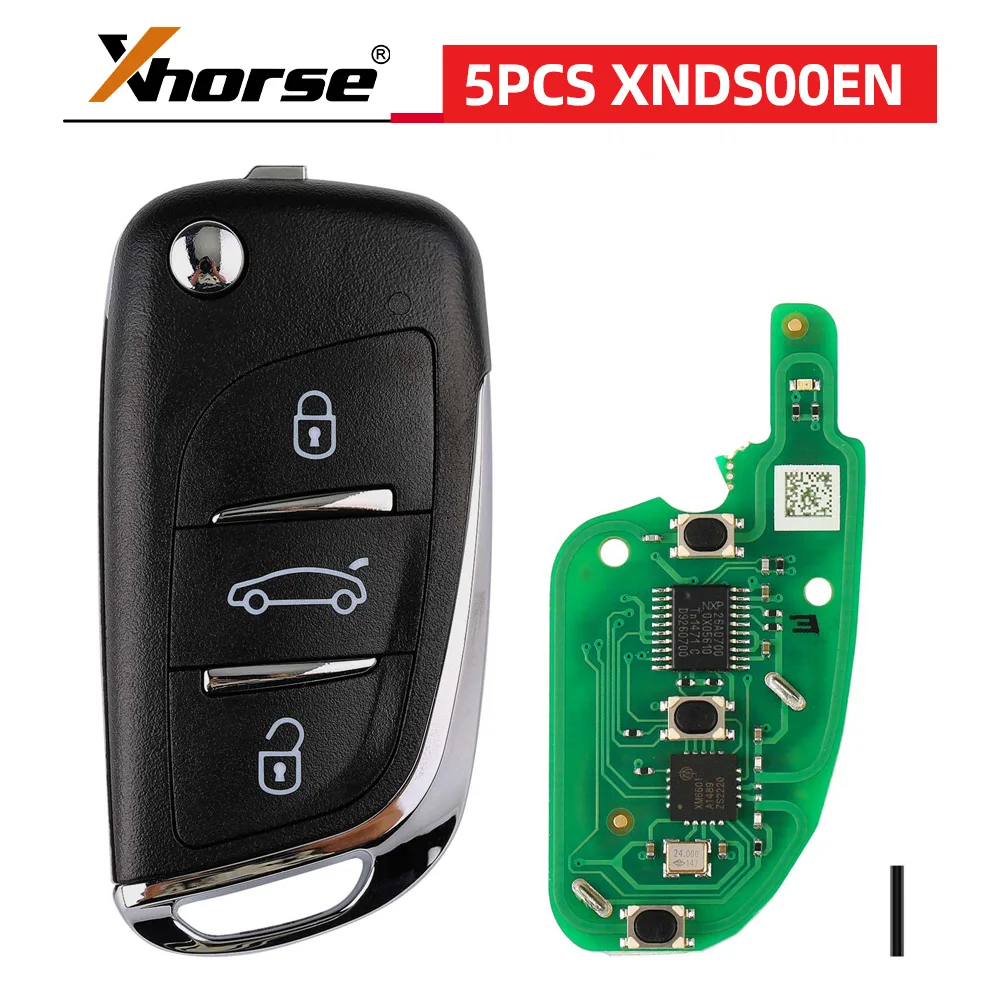 5 Pz/Lotto Xhorse Xnds00En Xn002 Ds Style Wireless Universal Remote Key 3 Pulsanti Per Vvdi2 / Vvdi Key Tool / Vvdi Key Tool Max