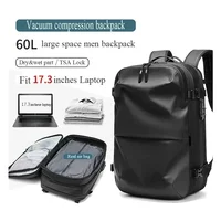 Vacuum Compression Travel Backpack for Men 17in Waterproof Multifinonal Notebook Backpacks Anti Theft Back Bags High Quality New 2