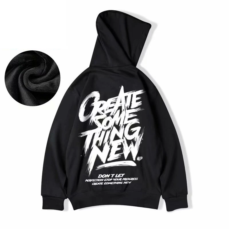 

Graffiti Letter Graphic Drawstring Fleece Hoodies For Men Autumn Harajuku Fashion Hoodie Sweatshirt Designer Pull Homme Clothing