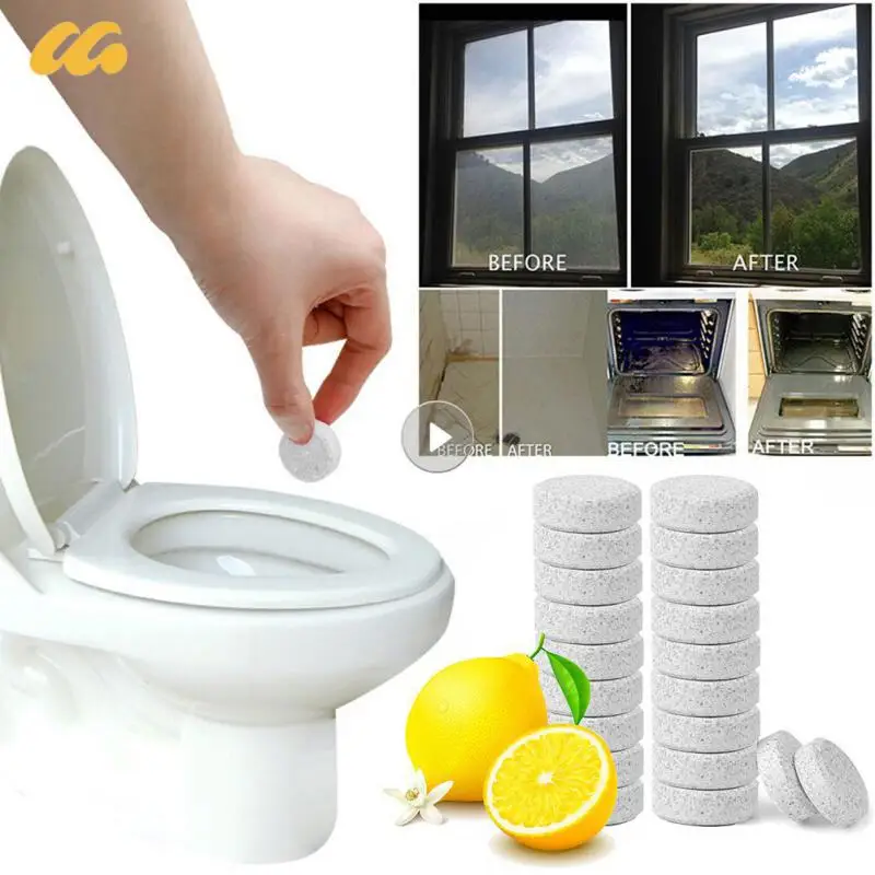

Effervescent Tablets Multifunctional Clean Spray Cleaner Fast Remover Concentrate Lemon Home Bathroom Toilet Floor Cleaning Tool
