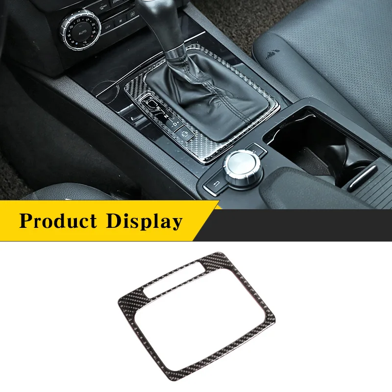 

Автомобильная центральная консоль Mercedes Benz C Class W204 2007-2013 из углеродного волокна, наклейка на панель переключения передач, аксессуары для интерьера автомобиля