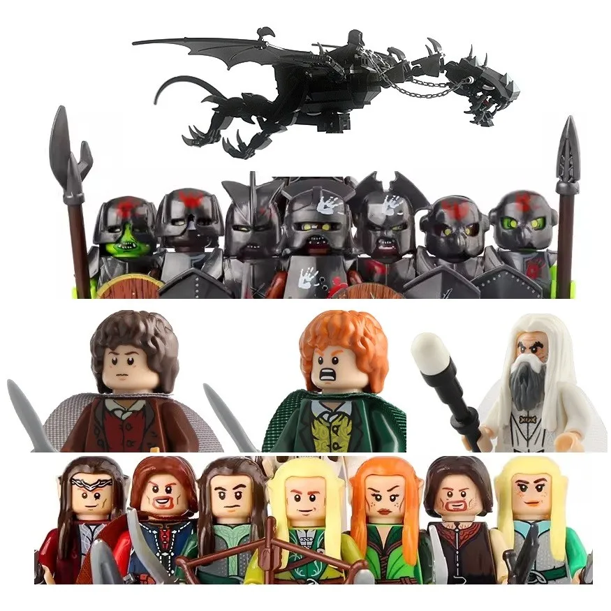 

Orc Uruk-hai Goblin Sauron Gandalf Saruman Frodo The Lord of the Rings Set Building Blocks Mini Action Figure Toys