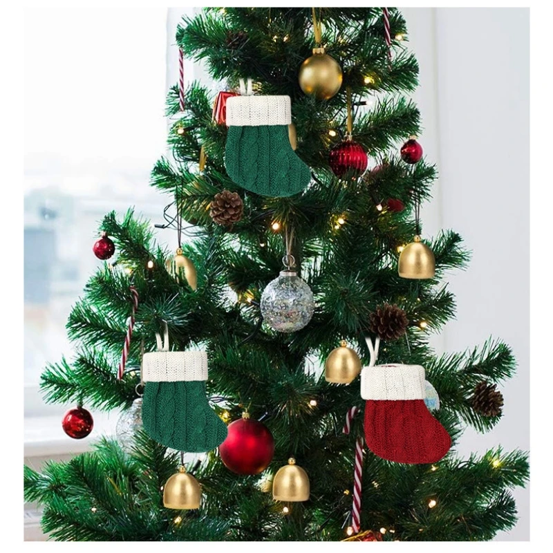 Christmas Stocking Personalized Christmas Knitted Stocking Gift Bag Hanging On The Bedhead/Christmastree Christmas Socks Pendant
