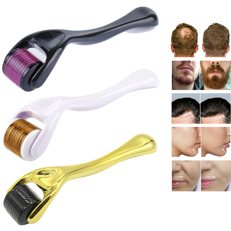 Micro Needle 540 Roller Derma Dermaroller Ago Inossidabile Crescita Della Barba Trattamento Anticaduta Diradamento Cura Della Pelle
