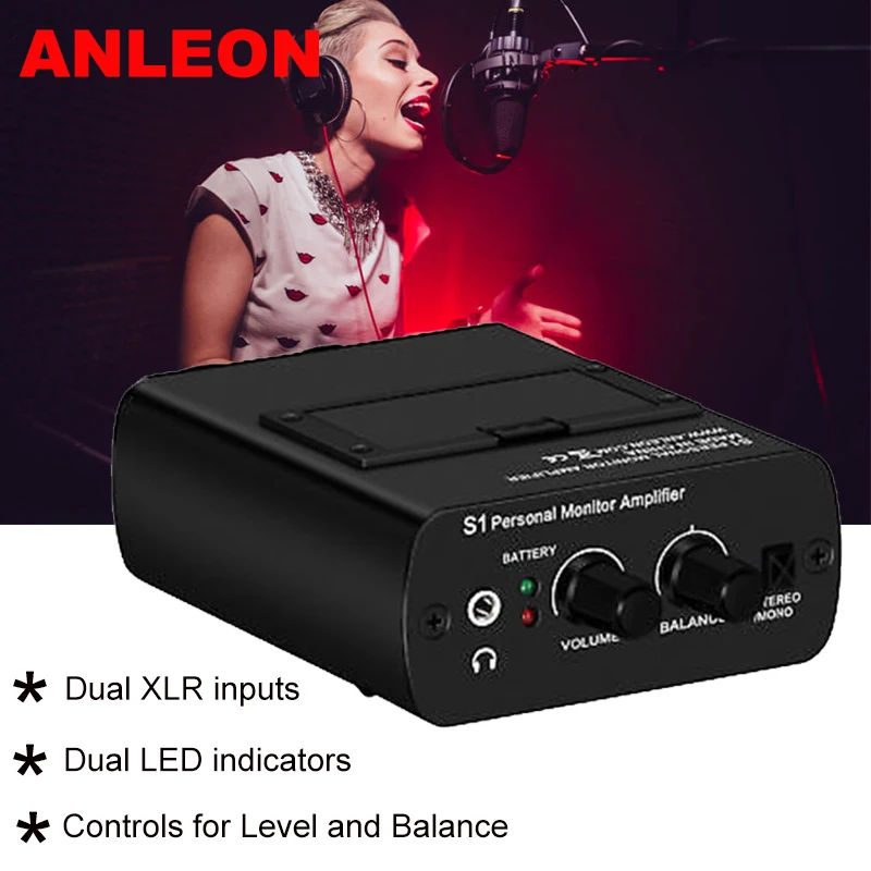 ANLEONS1PersonalInEarMonitorHeadphoneAmplifierIEMSystemFit
